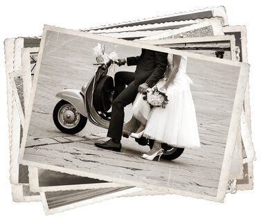 Vintage Bilder von Hochzeit