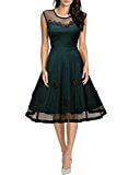 Vintage 1950er Rundhals Kleid