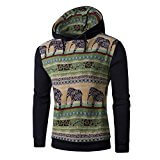 Ularma Herren Vintage Kapuzenpullover